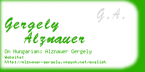 gergely alznauer business card